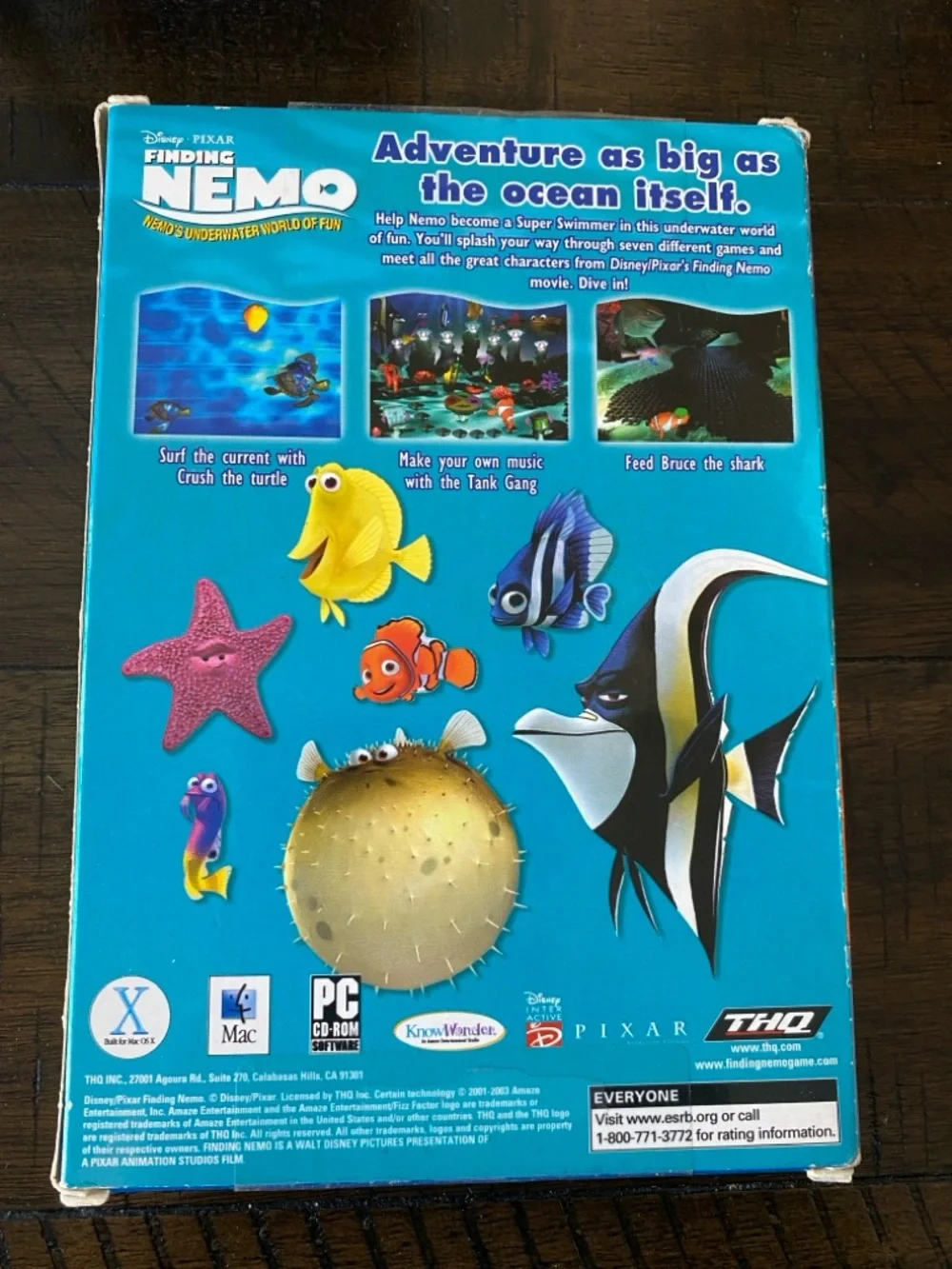 Disney Pixar 2003 Finding Nemo: Nemo's Underwater World of Fun PC/Mac CD Game